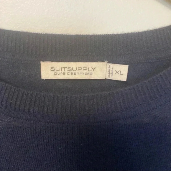 Suitsupply Pure Cabsmere navy 100% cashmere sweater - Picture 2 of 4